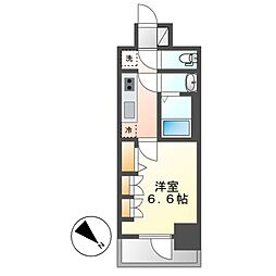 プレサンス上前津ディアシス 2階1Kの間取り