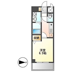 ヴィラ・フロイデ 1階1Kの間取り