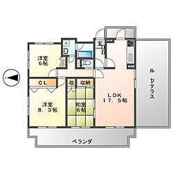 フロレスタ名駅 3LDKの間取図画像