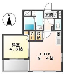CITY SPIRE 名古屋大須 10階1LDKの間取り