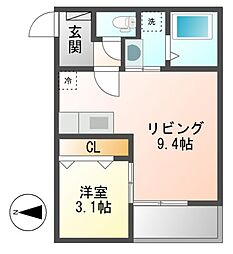 Ｇｒａｎｄｔｉｃ　Ｌｕｃｅ志賀本通（グランティックルーチ） 1階1LDKの間取り