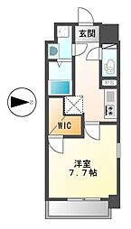 フェアリー 3階1Kの間取り