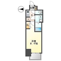 エスレジデンス山王（S-RESIDENCE山王 11階1Kの間取り