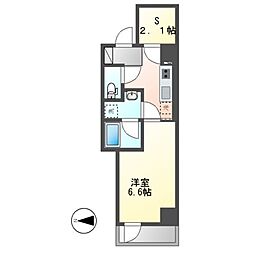 E-city大須（イーシティーオオス） 9階1SKの間取り