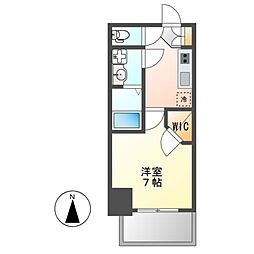 S-RESIDENCE堀田North 15階1Kの間取り