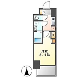 Ｓ−ＲＥＳＩＤＥＮＣE尾頭橋ｂｅａｕｔｅ 2階1Kの間取り