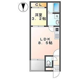 ＲＥＧＡＬＥＳＴ　Ｓ・ＦＬＯＷＥＲ中村公園 1階1LDKの間取り