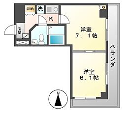 Ｌａ　Ｄｏｕｃｅｕｒ新栄（ラ　ドゥセールシンサカエ） 10階2Kの間取り