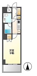 スクエア名駅南 2階1Kの間取り