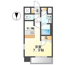 プレサンス名古屋ＳＴＡＴＩＯＮアライブ 12階ワンルームの間取り