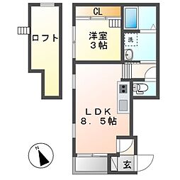 間取図画像 1LDK