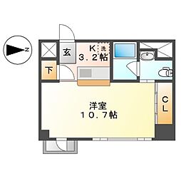 ＫＤＸレジデンス東桜I（ケーディーエックス） 15階ワンルームの間取り