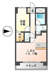 Ｎａｖｉｇｌｉｏ　Ｐａｌａｚｚｏ（ナヴィリオパラッツォ） 6階1LDKの間取り