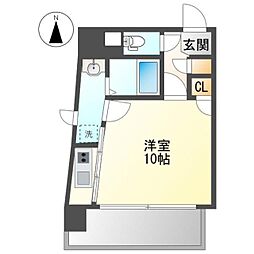 THE DOORS 7階ワンルームの間取り