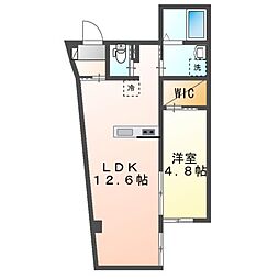 ミルノア尾頭橋 3階1LDKの間取り