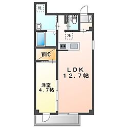 ミルノア尾頭橋 5階1LDKの間取り