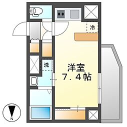 S-RESIDENCE庄内通駅前curere(クラーレ) ワンルームの間取図画像