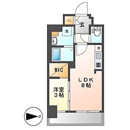 GranVia浄心 7階1SLDKの間取り