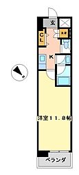casa+α名駅南 1Kの間取図画像