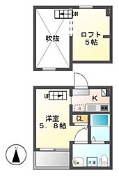 間取図画像 1K