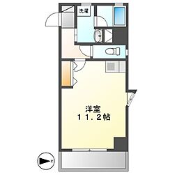 BSRESIDENCESAKAE ワンルームの間取図画像