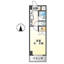 サンハイツ名取2 1Kの間取図画像