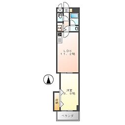 グローバル畑江 1LDKの間取図画像