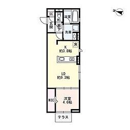 名古屋市千種区四谷通3丁目アパート 1LDKの間取図画像