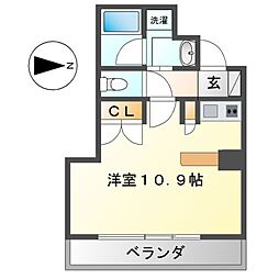 エスティメゾン東別院 ワンルームの間取図画像