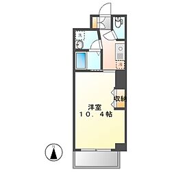 セントフィオーレ上名古屋 1Kの間取図画像
