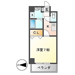 SH丸の内 1Kの間取図画像