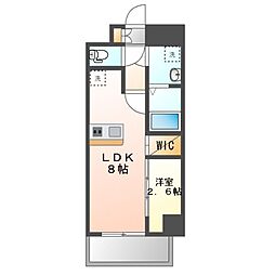 メイクスアート浄心 1LDKの間取図画像