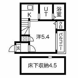 ル・ケレス黄金 1Kの間取図画像