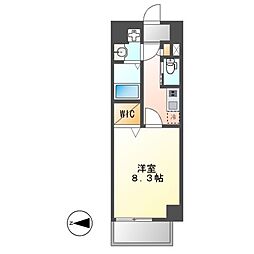 S-FORT堀田通 1Kの間取図画像