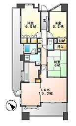 グランカーサ上前津 3LDKの間取図画像