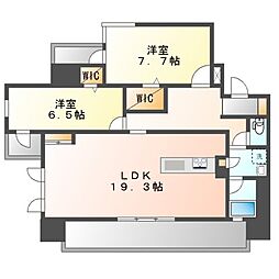 ラフルール覚王山 2LDKの間取図画像