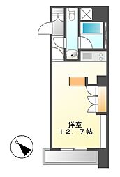 ドゥーエ大須 ワンルームの間取図画像