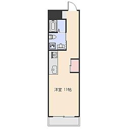 ヴェルドミール志賀 1DKの間取図画像