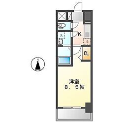 S-RESIDENCE浄心2 1Kの間取図画像