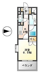 グラン・アベニュー名駅 1Kの間取図画像