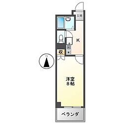 ハイツ金山 1Kの間取図画像