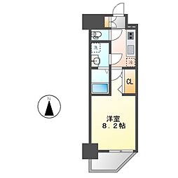 エスリード泉プレステージ 1Kの間取図画像