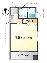 リバーフロントレジデンス 1Kの間取図画像