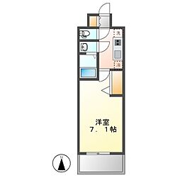 ディアレイシャス名古屋ステーション 1Kの間取図画像