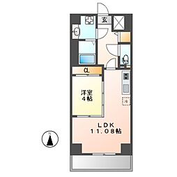 GRANDUKE古出来fiore 1LDKの間取図画像