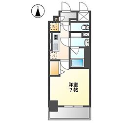 ル・シエル大秋 1Kの間取図画像