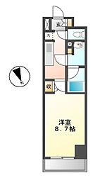 ELSTANZA徳川 1Kの間取図画像