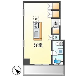 REGAROKANAYAMASta. ワンルームの間取図画像