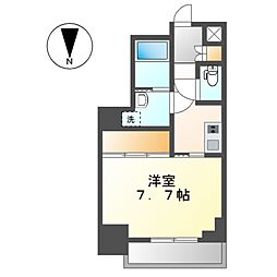 プレディアスタイル白川公園 1Kの間取図画像