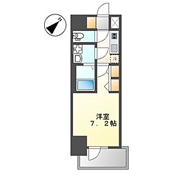 S-RESIDENCE名古屋菊井aline 1Kの間取図画像